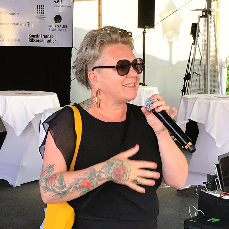 Sara Edström talar i TCO-landet